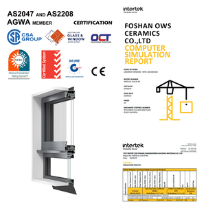 Fenêtres commerciales en verre trempé à double vitrage conformes à la norme australienne AS2047 pour salon, portes coulissantes en aluminium - Product Image 3