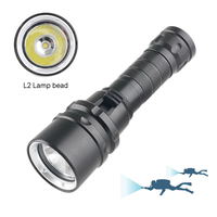 Équipement de plongée T6 L2 LED Lampe torche étanche sous-marine rechargeable USB Lampe torche LED Lampe de plongée sous-marine