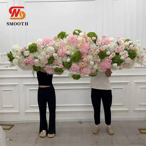 SMOOTH Luxury Rose Silk <b>Artificial</b> <b>Flower</b> Runner Decoration for Wedding Event T Stage Layout - Product Image 3