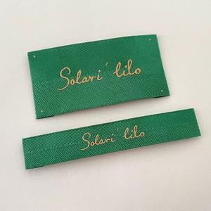 วัสดุผ้าฝ้ายซักได้พิมพ์โลโก้ขนาดป้ายทอแบบพับเก็บได้ตรงกลางออกแบบได้ตามต้องการ - Product Image 5