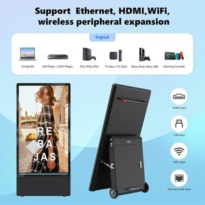 43 Inch Outdoor LCD Kiosk Poster Portable <b>Battery</b> Powered 14 Hours Advertising Screen IP65 Digital Signage LW43SK Outdoor - Product Image 1