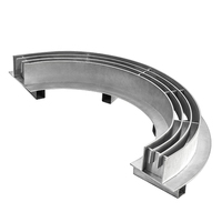 Grille de drainage linéaire flexible en acier galvanisé courbé sur mesure pour sols de forme spéciale
