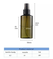 Flacon pulvérisateur cosmétique PET mignon blanc avec pulvérisateur à filetage, couvercle anti-poussière transparent, étanchéité parfaite, conteneur de voyage portable