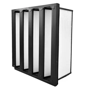 Yüksek verimli v-banka havalandırma filtresi HVAC sistemi hava filtresi klima V banka filtresi