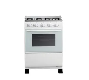 Kitchen Appliance 4 in 1 Gas Range in Stainless Steel with Electronic Ignition Gas Hob with Oven