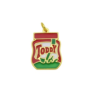HD475 Novedad: Colgantes <span class=keywords><strong>de</strong></span> esmalte chapados en oro <span class=keywords><strong>de</strong></span> 18K con diseños <span class=keywords><strong>de</strong></span> caramelo, bebida, camiseta <span class=keywords><strong>de</strong></span> fútbol para collares <span class=keywords><strong>de</strong></span> moda para hombre y mujer, venta al por mayor - Product Image 5