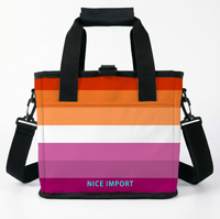 Sac isotherme Intersex Rainbow Cooler Bag, pliable, pour le travail, le camping, étanche, avec bandoulière
