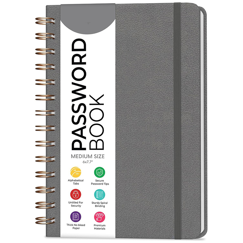 Carnet Mots De Passe Sécurisé Avec Onglets A-Z - Format A6 - Papier Épais 100g - Idéal Bureau/Maison