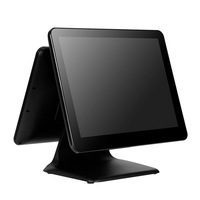 Caisse enregistreuse tactile tout-en-un Junrong pour la restauration, les supermarchés et les salons de thé, avec double écran, système de paiement POS, Windows intelligent RS609P