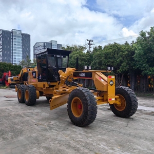 Niveleuse à moteur CAT 140H d'occasion, niveleuse routière Caterpillar 140H d'origine, équipement de construction hydraulique à vendre - Product Image 1
