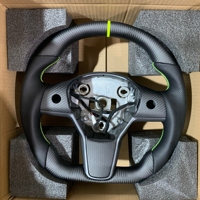 Volante in Fibra di Carbonio a Forma di D Senza Piastra di Copertura per Tesla Model Y Legacy