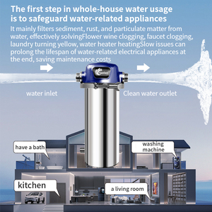 Bộ lọc nước đa năng bằng thép không gỉ cho cả nhà, lọc nước ngoài trời, vòi nước gia đình, lọc nước giếng, lọc cặn bẩn - Product Image 3
