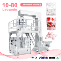 Machine d'emballage automatique rotative pour sachets préformés Doypack, machine de remplissage pour sucettes et guimauves