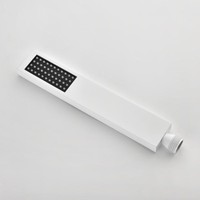 Robinet de baignoire moderne et minimaliste blanc, en cuivre électroplaqué, avec cartouche céramique, cascade, trois trous, montage sur pont