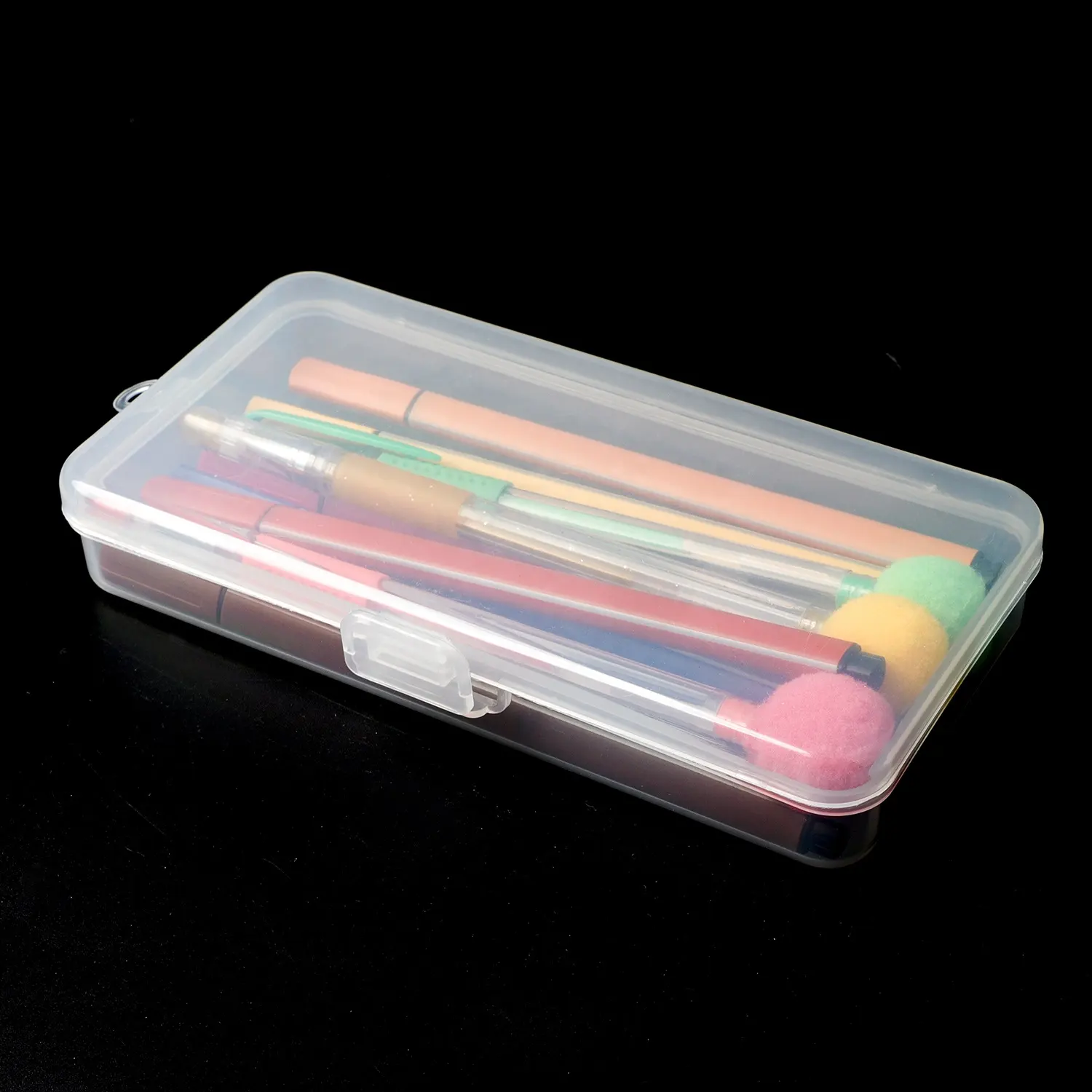 21859 Großhandel kleine Kunststoff PP Clear Hard Bead Craft Tool Stift Feder mäppchen Aufbewahrung sbox