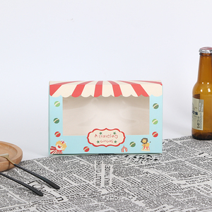 Papel rectangular personalizable, transparente a granel con ventana, alta, para invitados, con cajas de pastel de cinta - Product Image 1