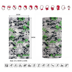 Penutup Kepala Multifungsi Motif Camo untuk Bersepeda Musim Panas, Syal, Pelindung Leher, Bandana Seamless - Product Image 2