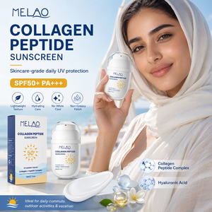 <span class=keywords><strong>Crema</strong></span> <span class=keywords><strong>Solare</strong></span> <span class=keywords><strong>Viso</strong></span> SPF50 PA+++ <span class=keywords><strong>con</strong></span> Peptidi di Collagene e Acido Ialuronico, Idratante, Leggera, Senza Residui Bianchi, Etichetta Privata - Product Image 1