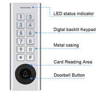 Serrure de porte intelligente en métal standard européen 12-24V DC avec application TTlock, contrôle d'accès par clavier numérique mécanique et fonction de gestion du temps de présence