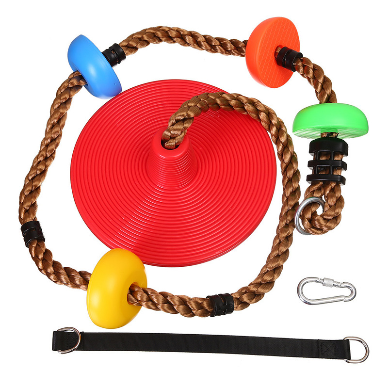 Kids Plastic Swing with Climbing Rope