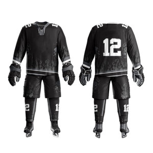 Uniforme de hockey sur glace à manches longues personnalisé de haute qualité pour l'équipe, prix bas, uniforme de hockey sur glace, service OEM - Product Image 3