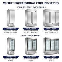 Réfrigérateur vertical MUXUE à compresseur basse température, 110V 60Hz, congélateur encastrable 1 porte en acier inoxydable