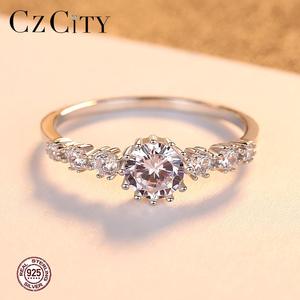 S925 Sterling Jewelry Rhodium Mạ Kim Cương Hot <span class=keywords><strong>Stackable</strong></span> Nhẫn Đối Với Phụ Nữ Cưới Phong Cách Hàn Quốc Bán Buôn Nhẫn Bạc - Product Image 4