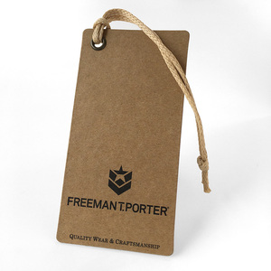 Etiqueta colgante de papel Kraft personalizada para zapatos, accesorio de impresión de logotipo de lujo, respetuoso con el medio ambiente - Product Image 1