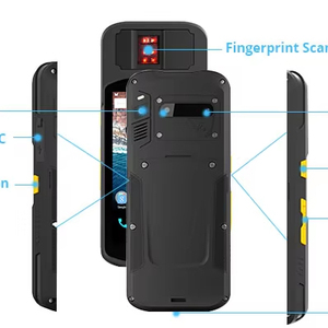 PDA de lecture de documents avec vérification biométrique intégrée, lecture d'empreintes digitales Suprema LES, scanner de codes QR pour la conformité MIL-STD-810H et la Sécurité sociale - Product Image 1