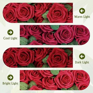 <span class=keywords><strong>Fleurs</strong></span> artificielles, roses rouges, 25 pièces, fausses roses, bouquets <span class=keywords><strong>de</strong></span> mariage, centre <span class=keywords><strong>de</strong></span> table, arrangements, décorations pour la Saint-Valentin, décorations d'arbre - Product Image 3