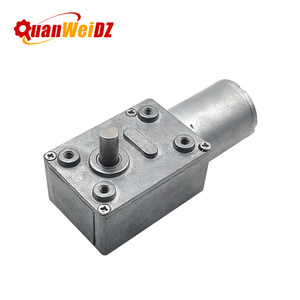 QuanWeiDZ 370 <b>Worm</b> <b>Gear</b> Motor 12V 24V DC Geared Motor High Torque Permanent Magnet Flange Mount Smart Home Use - Product Image 1