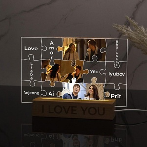 New Arrival Modern High Quality Clear Personalized Acrylic Photo Stand with Customized Color & Logo for Valentine's Day Gift - Product Image 4