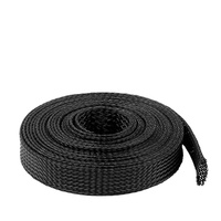 Funda Protectora Trenzada de Nailon PET Resistente al Desgaste, Ignífuga, Telescópica, para Cables Eléctricos en el Automóvil