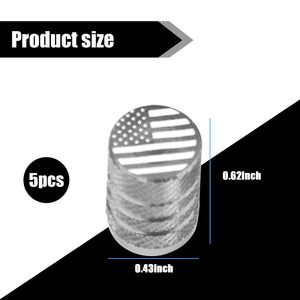 Tapa de Válvula con Bandera Americana, de Aleación de Aluminio, Colorida, Protectora contra el Polvo para Neumáticos de Autos Sedán - Product Image 2
