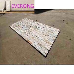 Revestimiento <span class=keywords><strong>de</strong></span> Pared <span class=keywords><strong>de</strong></span> <span class=keywords><strong>Piedra</strong></span> <span class=keywords><strong>de</strong></span> Pizarra para Fachada Exterior <span class=keywords><strong>en</strong></span> Beige y Blanco Moderno, Acabado Natural, para Hoteles, Villas y Exteriores - Product Image 2