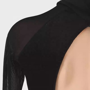 Robe fendue pour <span class=keywords><strong>danse</strong></span> latine, costume d'audition, costume de performance professionnel, costume de compétition, Rumba <span class=keywords><strong>Jive</strong></span>, en soie/coton - Product Image 5