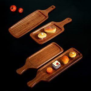 Planche à steak en bois avec poignée pour servir et couper les aliments, style simple, cadeau personnel - Product Image 4