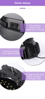 Sèche-ongles LED UV 64W, séchage rapide, rechargeable, lampe de manucure, lumière de durcissement du gel 365+405NM, séchage rapide, design portable