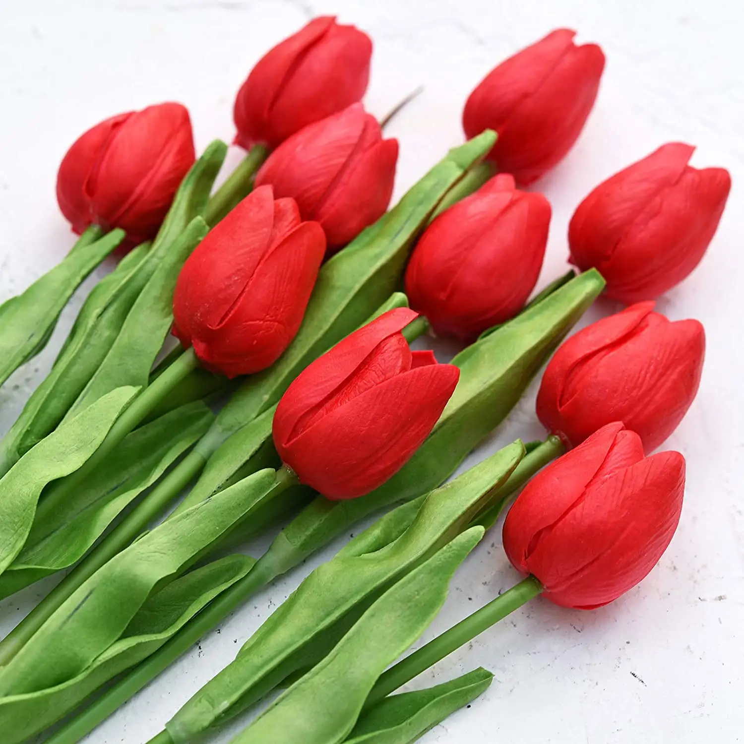 Inunion flor artificial para decoração, colorida, tulipas, buquê de flores, seda, toque real, para decoração de casamento