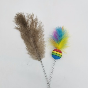 ของเล่นแมว Love Birds แบบขนนกพร้อมที่ข่วนเล็บปรับระดับความสูงได้ สำหรับเล่นแบบอินเทอร์แอคทีฟ - Product Image 2