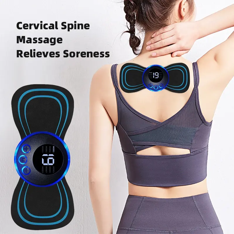 Outil de soulagement de la douleur des muscles cervicaux et du dos, Massage des épaules, des jambes, du corps, EMS, Mini masseur de cou à impulsion électrique Portable