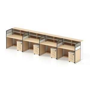 Modern Office <b>Desk</b> Set 4 Person Modular Workstation Computer <b>Desk</b> With Chair Study Room Commercial Space - Product Image 4