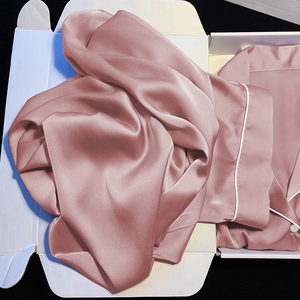 Il nuovo senso avanzato del pigiama da <span class=keywords><strong>donna</strong></span> pantaloni lunghi a maniche lunghe Casual semplice comodo comodo abito tinta unita - Product Image 2