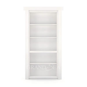 Porte a scomparsa interne Murphy bianche, libreria invisibile, porta segreta in legno massello, porta a scomparsa per libreria - Product Image 4