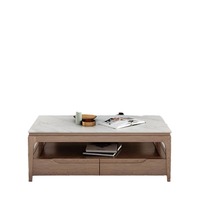 Meuble TV moderne en bois avec grande capacité de rangement, table basse pliable à quatre tiroirs