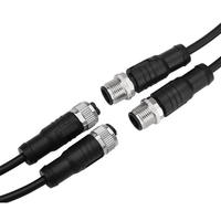 Arnés de Cableado Eléctrico M12 Impermeable IP67 de 12V y 500mm, Conector Adaptador de 2-12 Pines/Vías con Núcleo de Cobre y Aislamiento de PVC