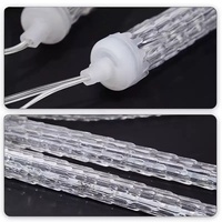 Guirlande lumineuse LED effet pluie de météores haute luminosité, lumières de Noël en forme de glaçons de cristal, RVB changeant de couleur pour la décoration extérieure du jardin