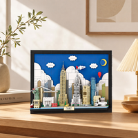 Wange 5921 New York City Postcard Wall Hanging Small Particle Patchwork Creative Photo Decoration Building Blocks Set Toys