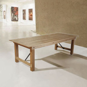 Table à manger ronde en bois massif de qualité supérieure avec finition imperméable pour la salle à manger moderne, le restaurant, le café et l'hôtellerie - Product Image 4