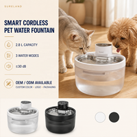 Nouvelle Fontaine à Eau Intelligente Transfrontalière pour Chats, Rechargeable, Sans Fil, à Induction, Distribution Automatique, Protection Contre la Fonctionnement à Sec